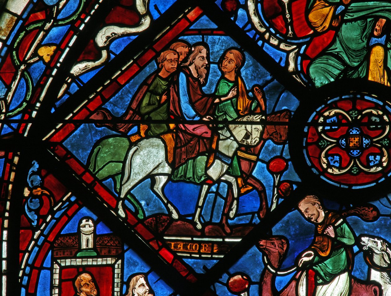 Das Joseph-Fenster: Jakob macht sich auf den Weg nach Ägypten von French School