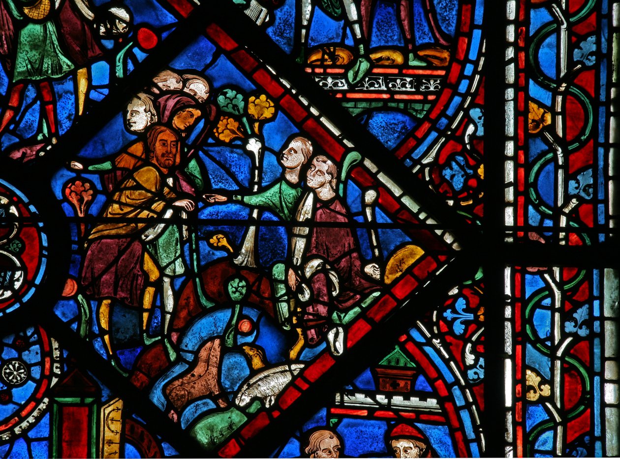 Das Joseph-Fenster: Seine Brüder hüten die Schafe von French School
