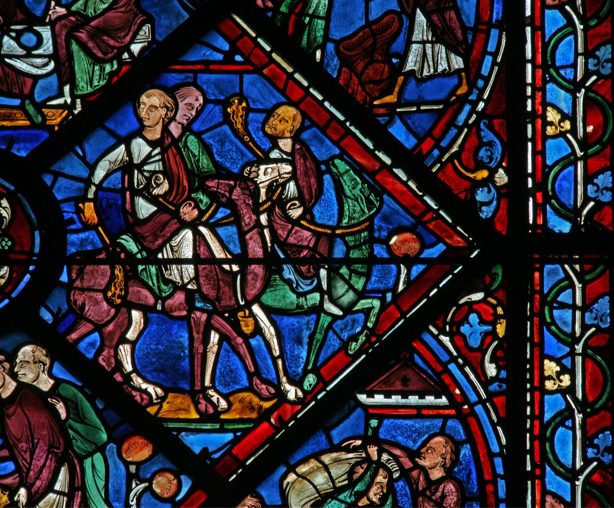 Das Joseph-Fenster: Seine Brüder reisen nach Ägypten von French School