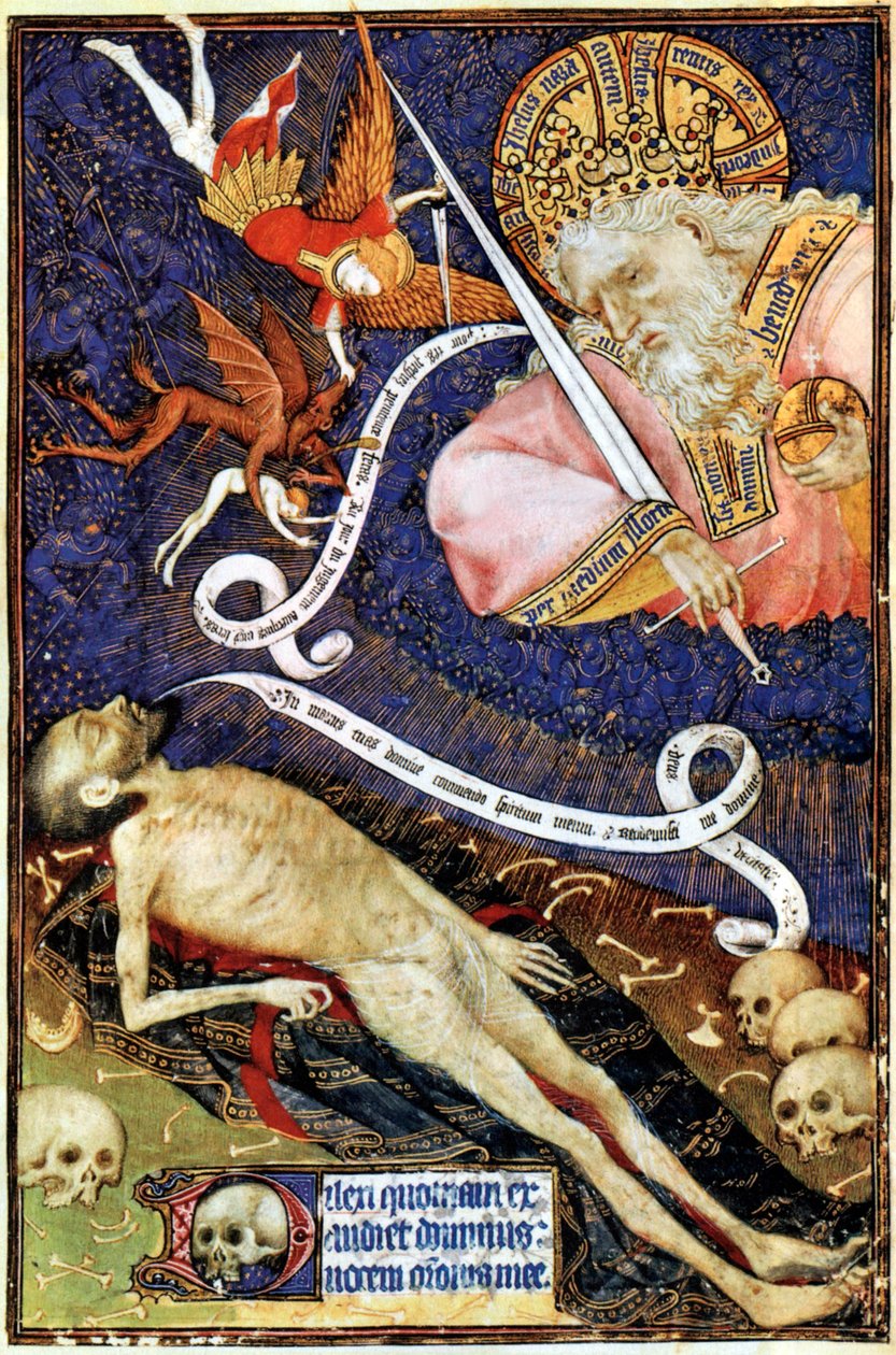 Das Jüngste Gericht, Illustration aus Les Grandes Heures de Rohan, 1430 von French School