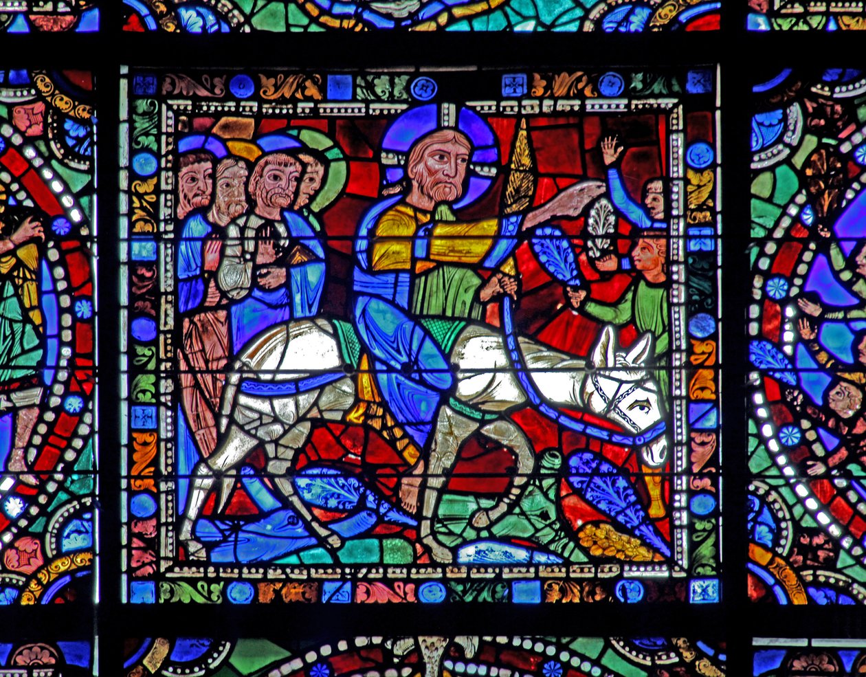 Das Leben Christi Fenster: Der Einzug in Jerusalem von French School