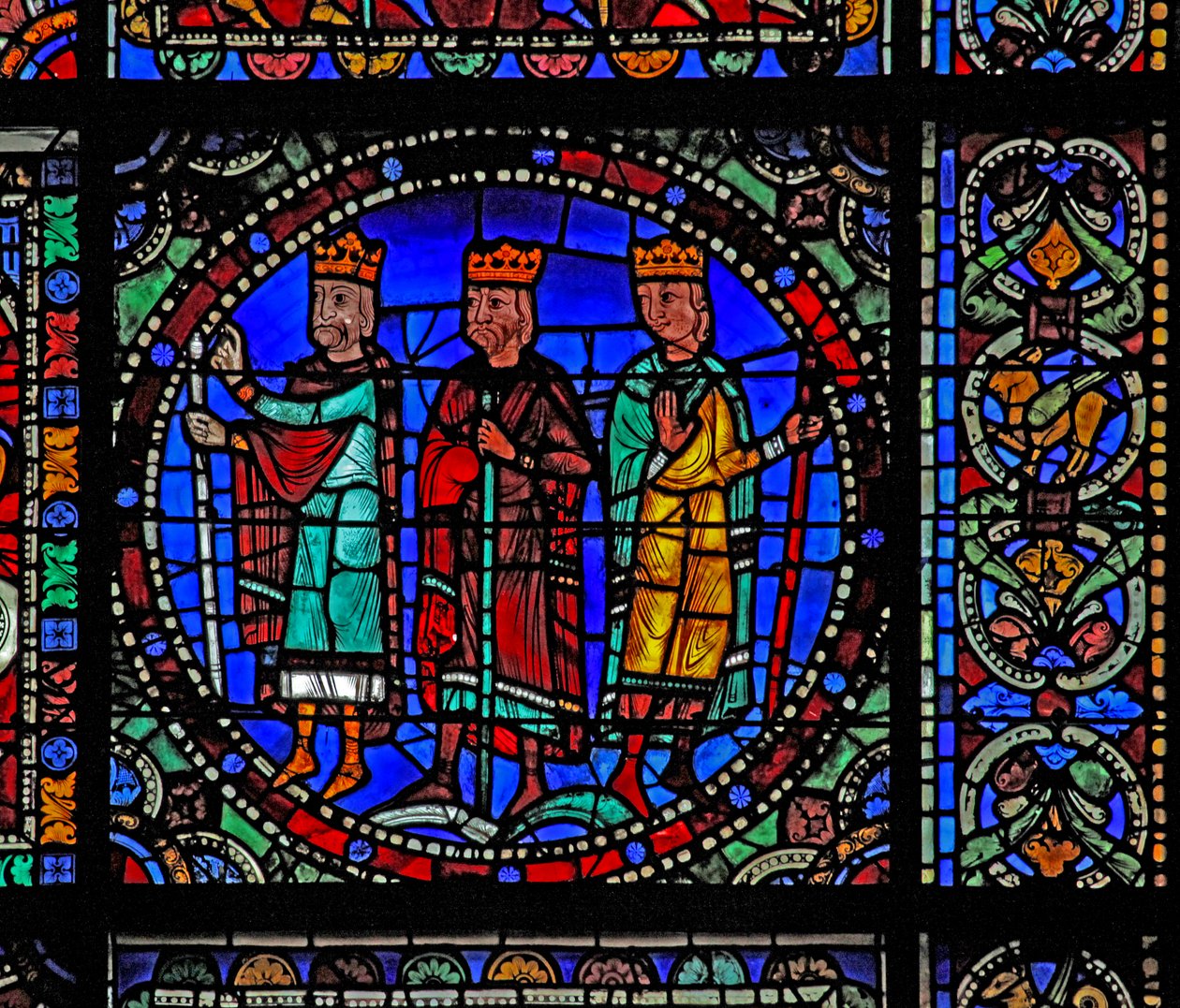 Das Leben Christi Fenster: Die Reise der Weisen von French School