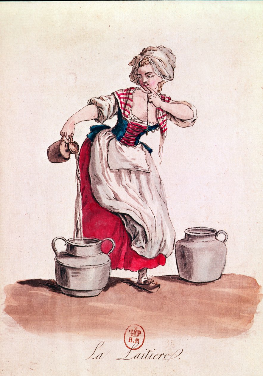 Die Milchmagd, 1785 von French School