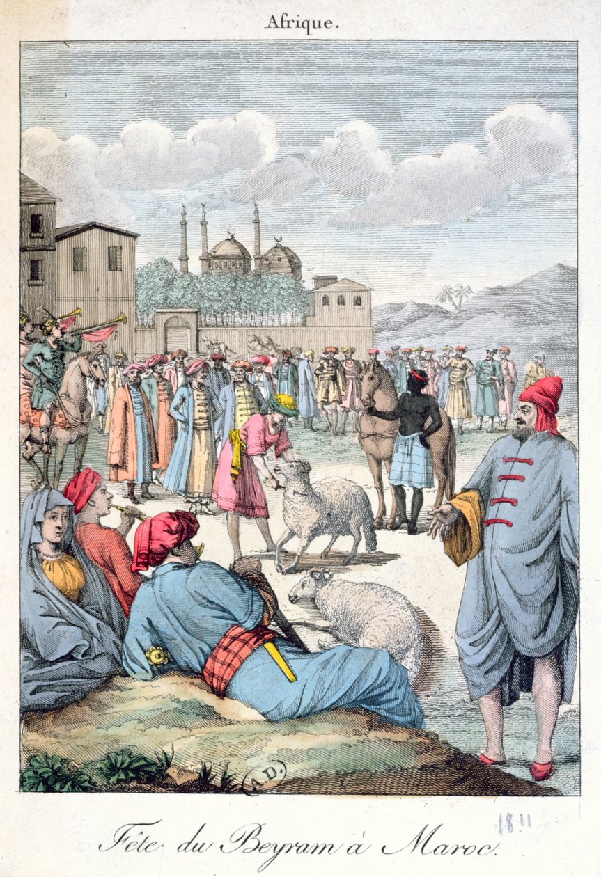 Das muslimische Fest Eid-el-Kabir in Marokko, 1811 von French School