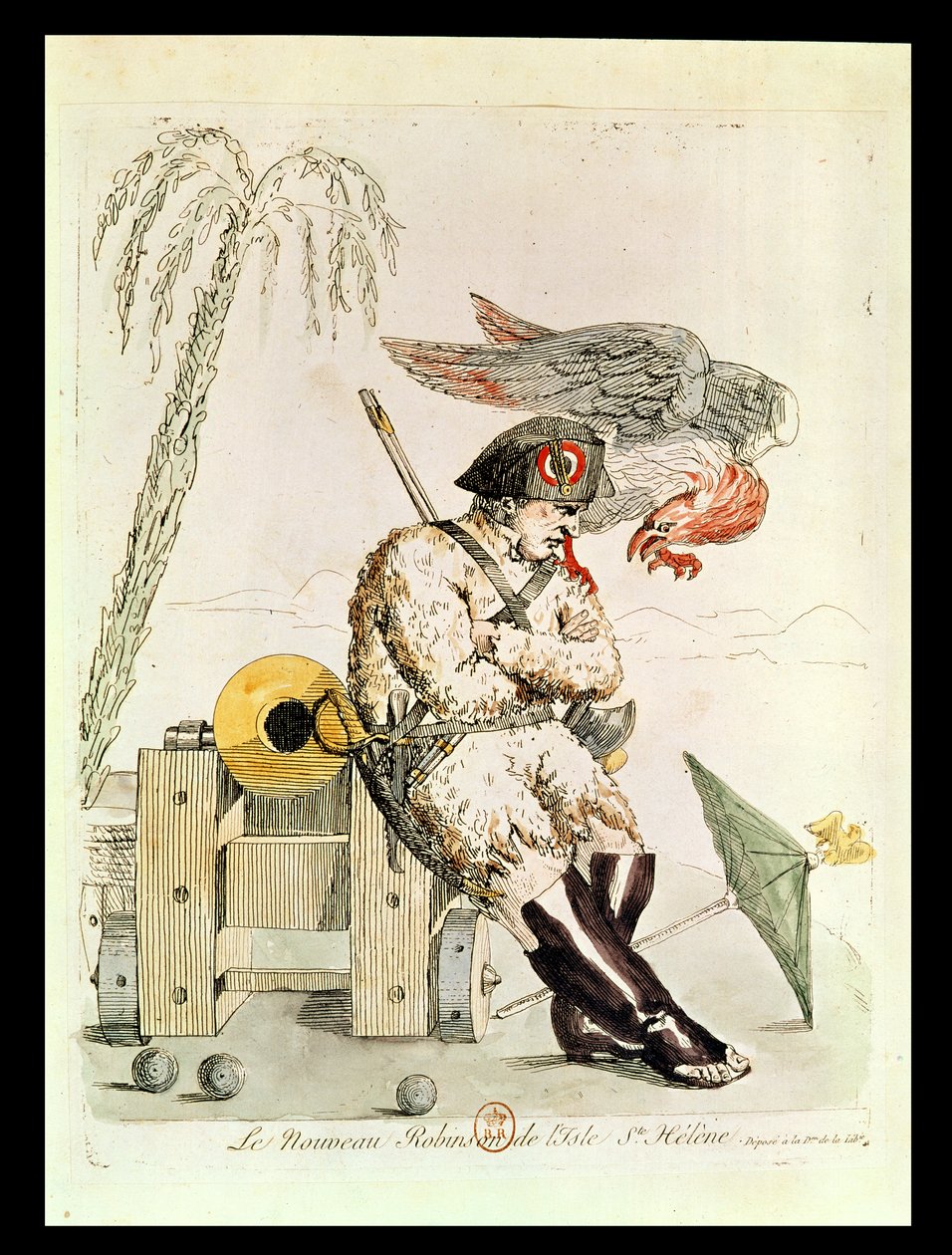 Der neue Robinson von St. Helena, 1815 von French School
