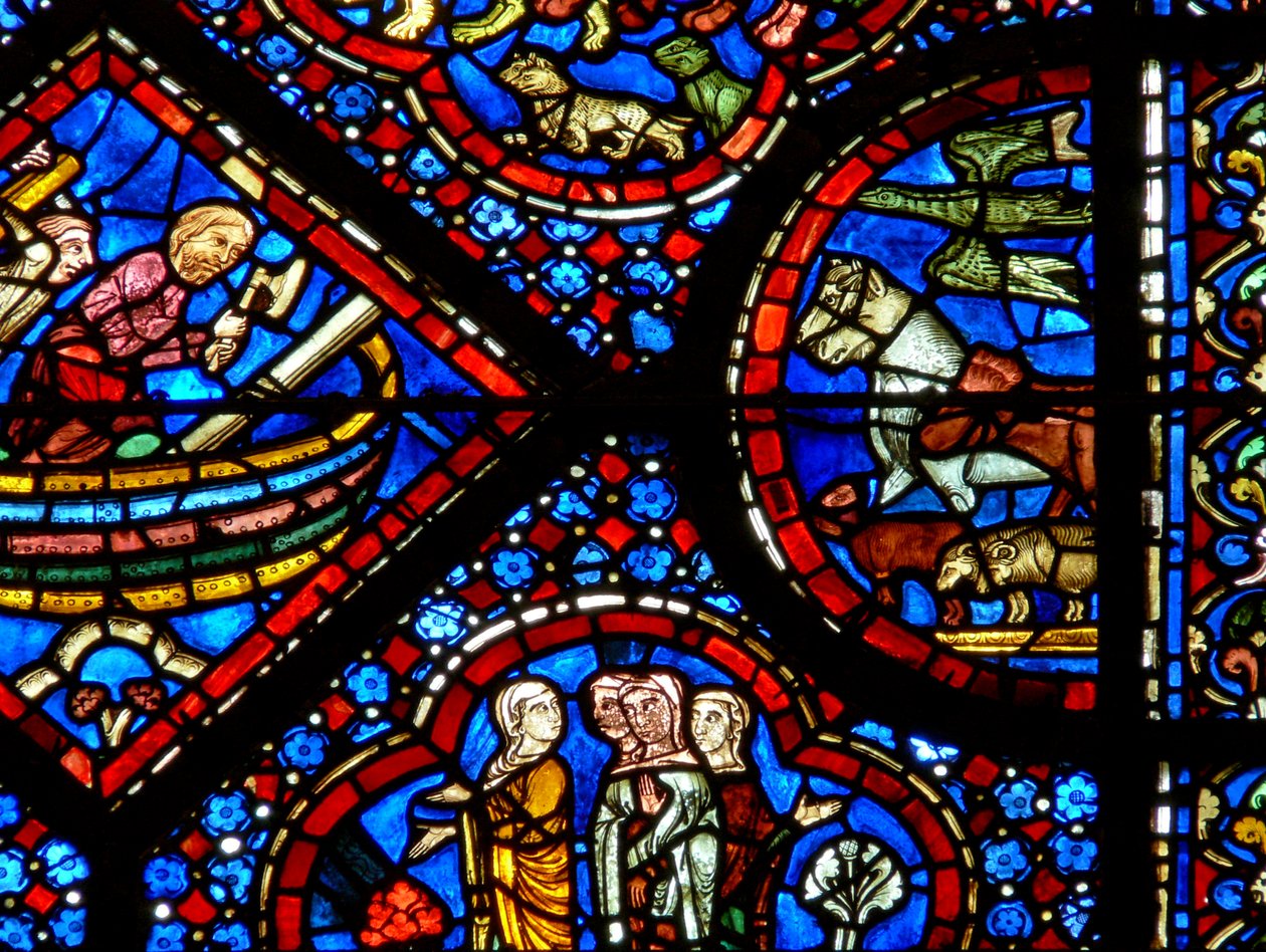 Das Noah-Fenster: Ein Paar der Nephilim von French School