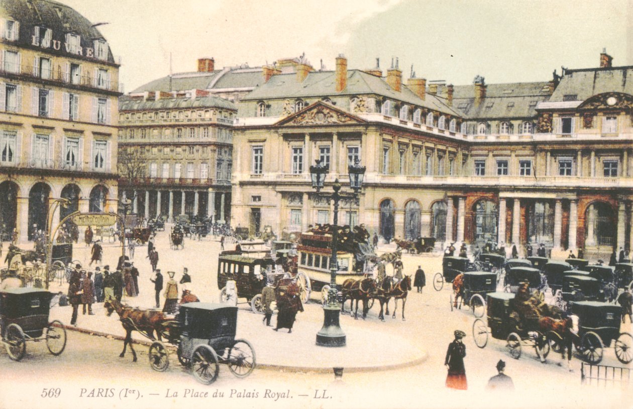 Der Place du Palais Royal in Paris, 1910 von French School