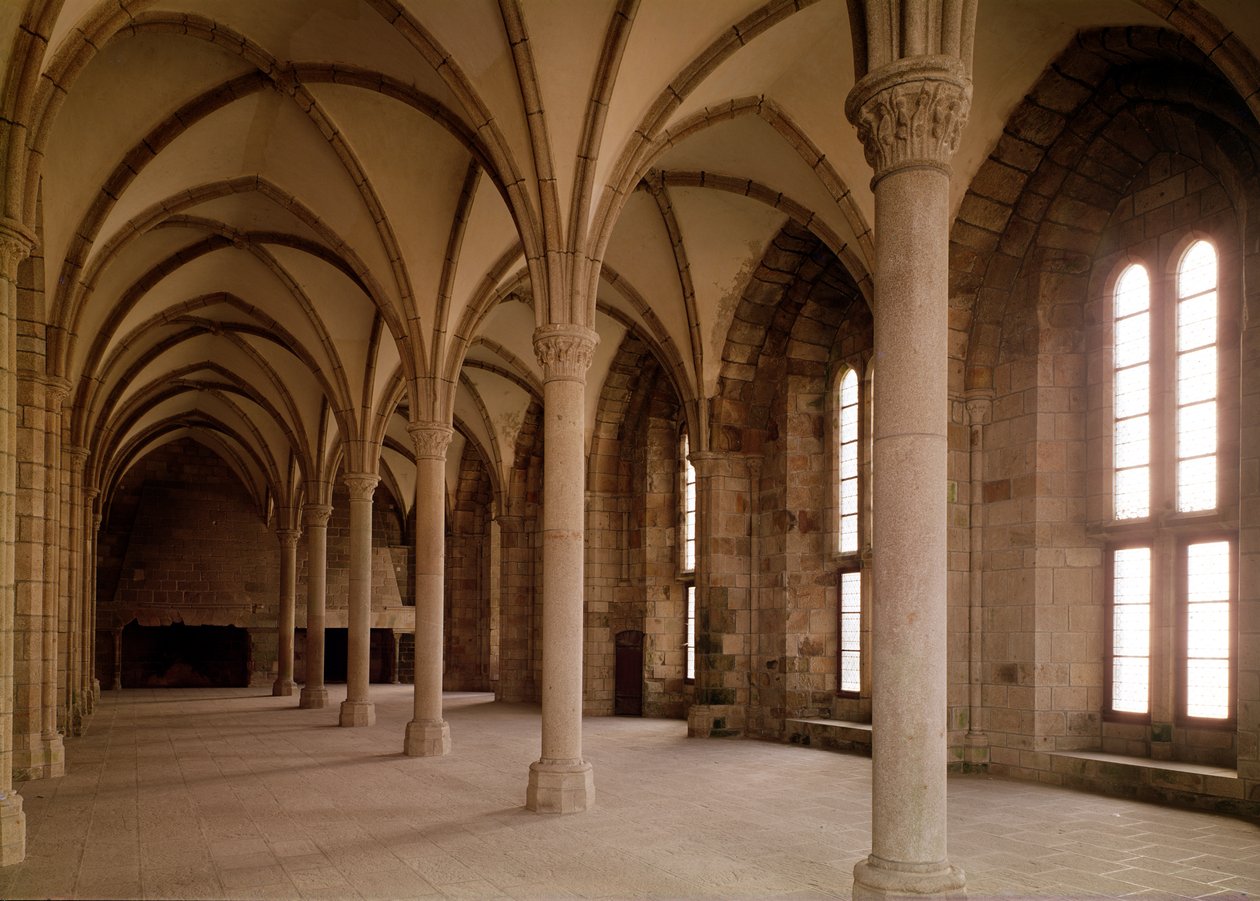 Die Salle des Hotes, Innenansicht der Abtei von French School