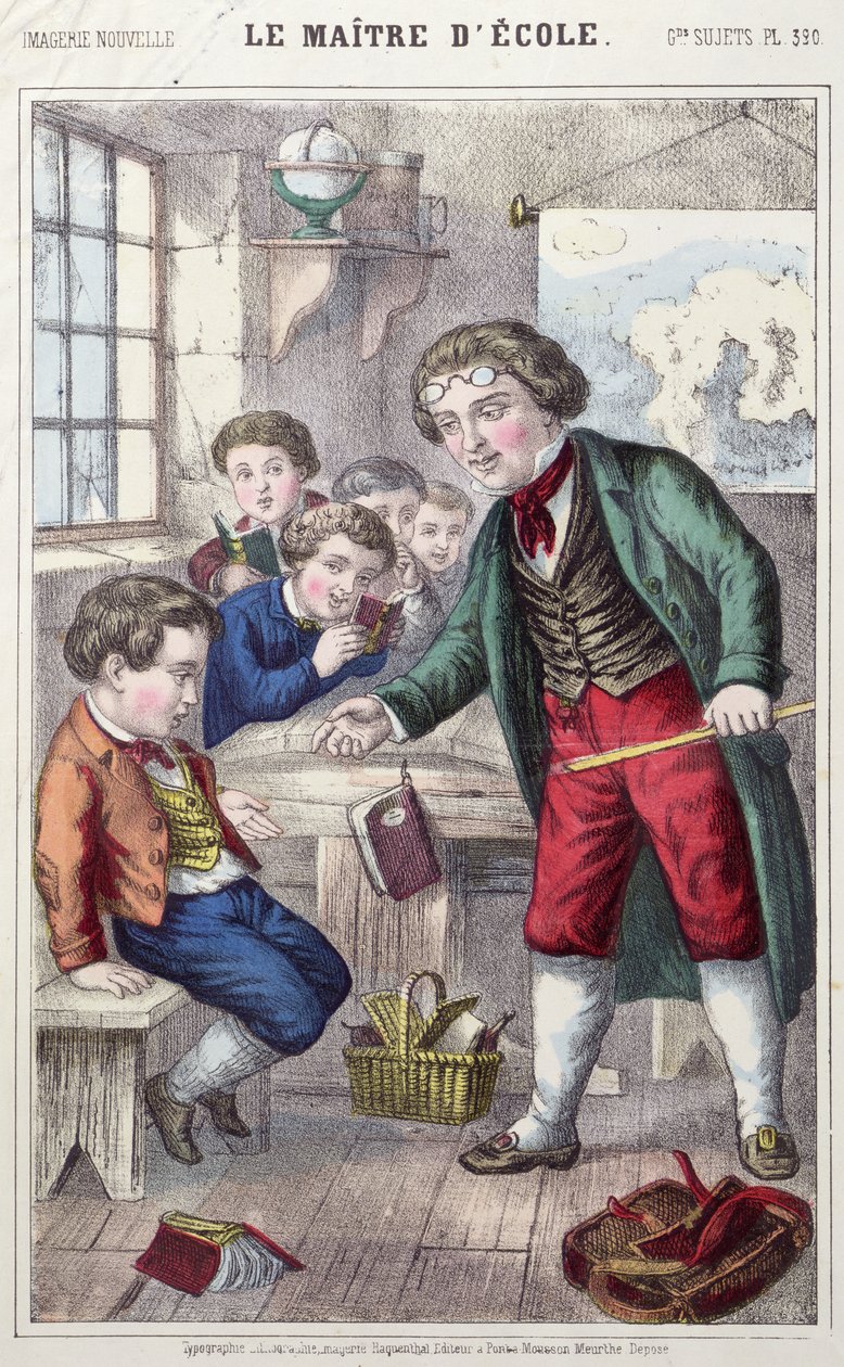 Der Schulmeister, ca. 1860-70 von French School