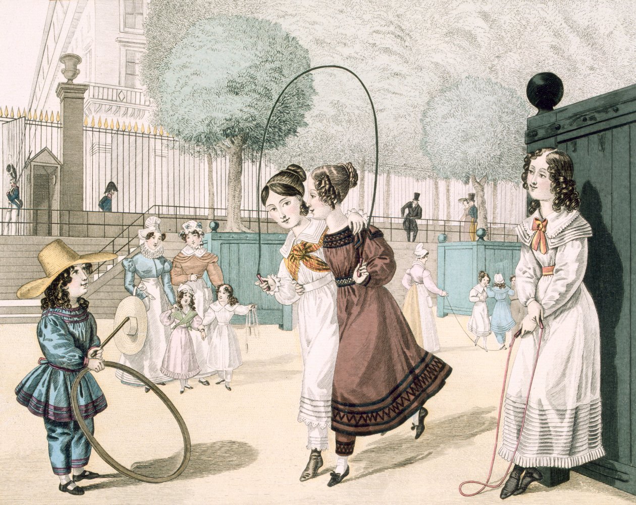 Das Seilspringen, Tafel 115 aus Le Bon Genre, 1822 von French School