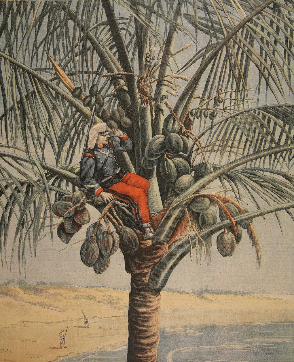 Der Spanisch-Amerikanische Krieg, Illustration aus Le Petit Journal: Supplement illustre, 12. Juni 1898 von French School