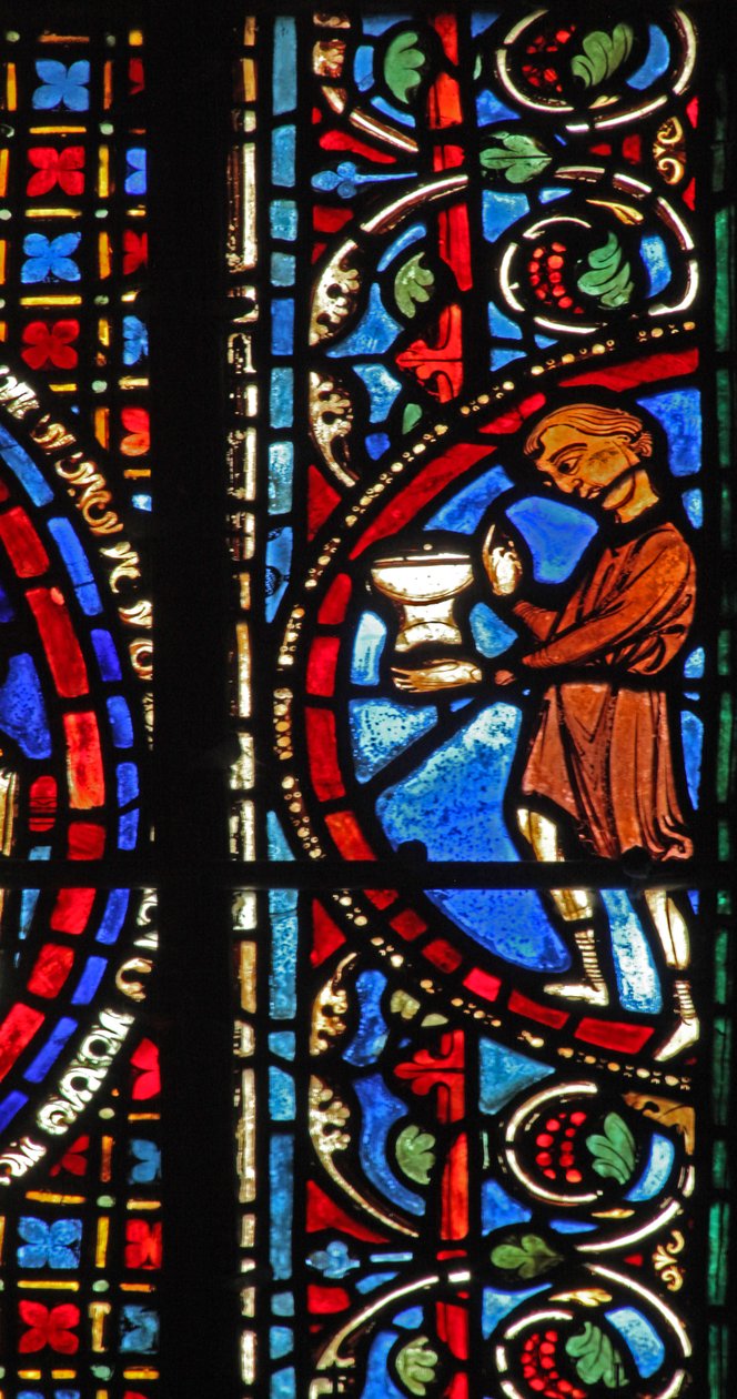 Das St. Lubin Fenster: Die Stifter - Winzer von French School