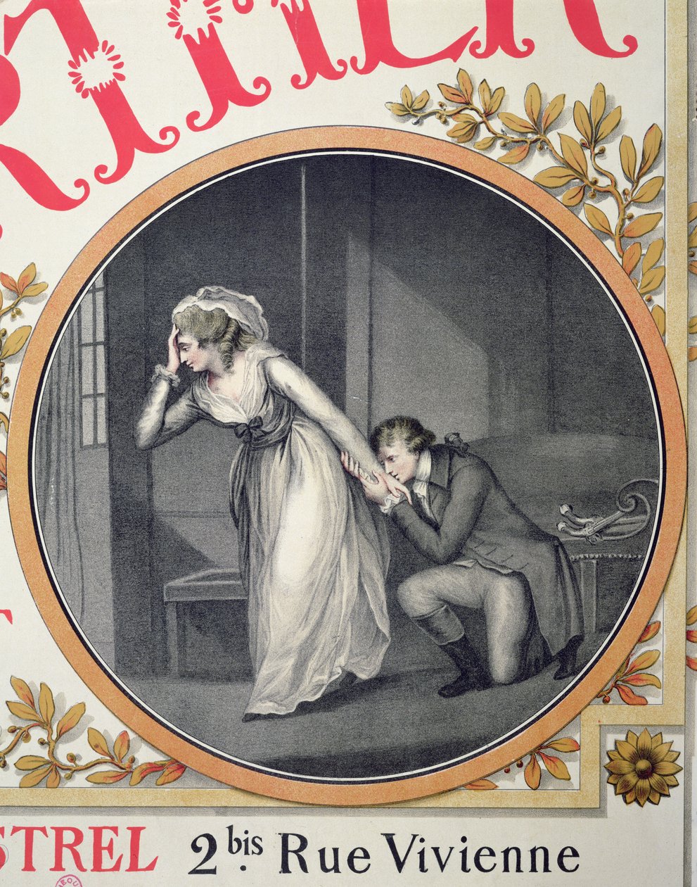 "Die Leiden des jungen Werther", Detail eines Plakats zur Oper "Werther" von Jules Massenet von French School