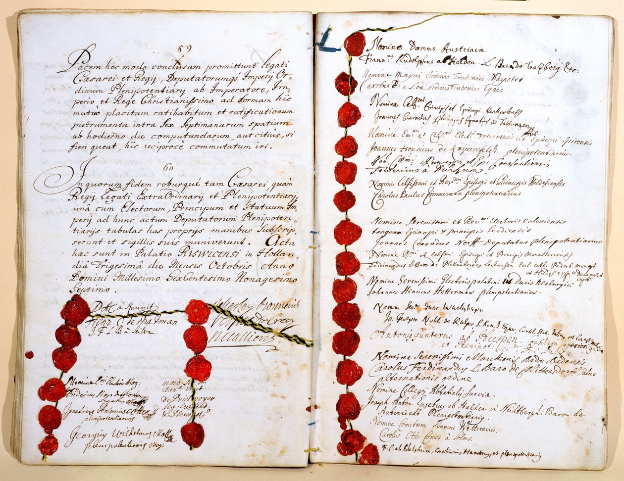 Der Vertrag von Rijswijk, 30. Oktober 1697 von French School