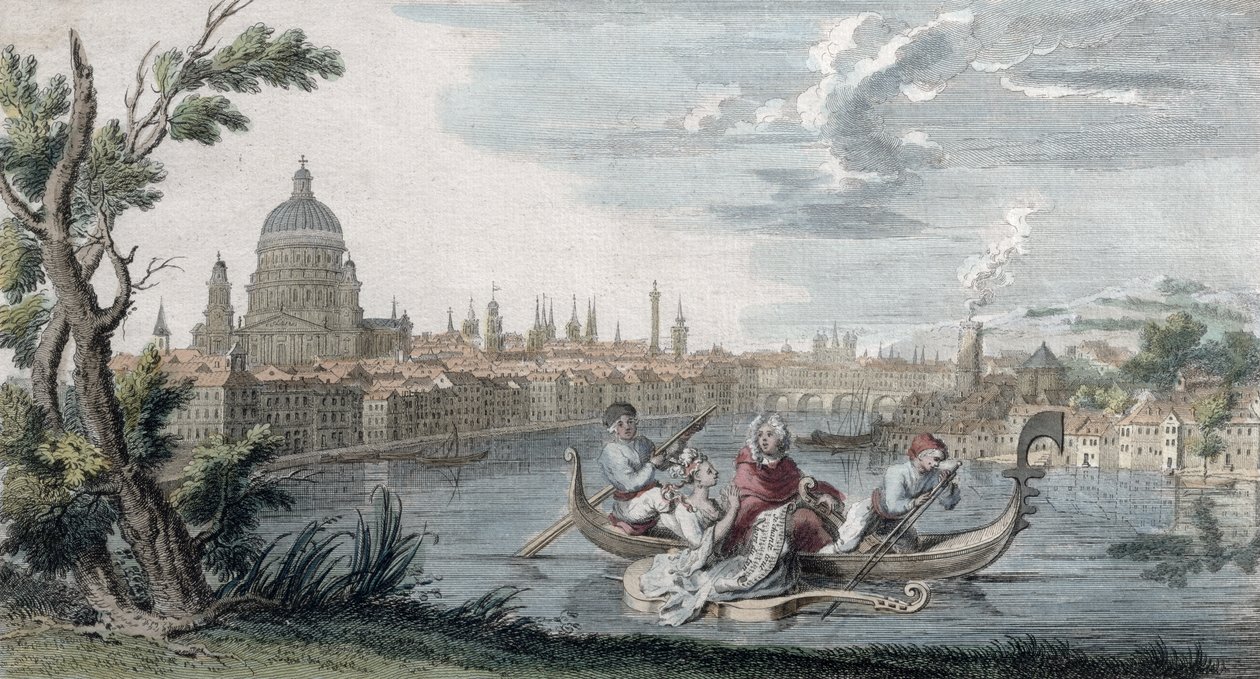 Der Triumph des modernen Geschmacks, gewidmet Signora Faustina Bordoni, graviert von Venerys, ca. 1727 von French School