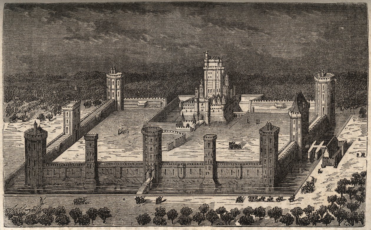 Das Schloss von Vincennes im 17. Jahrhundert - Gravur in 