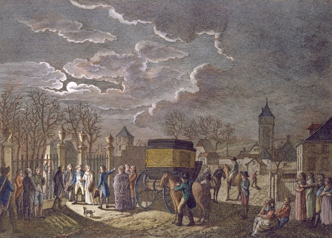 Der Austausch am 26. Dezember 1795 von Madame Royale in Basel gegen 6 von den Österreichern gefangene französische Gefangene von French School