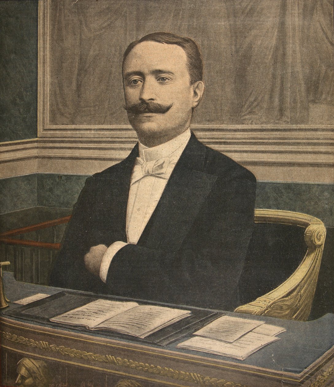Der neue Präsident der Chambre des Deputes: Paul Deschanel, Illustration aus Le Petit Journal: Supplement illustre, 26. Juni 1898 von French School