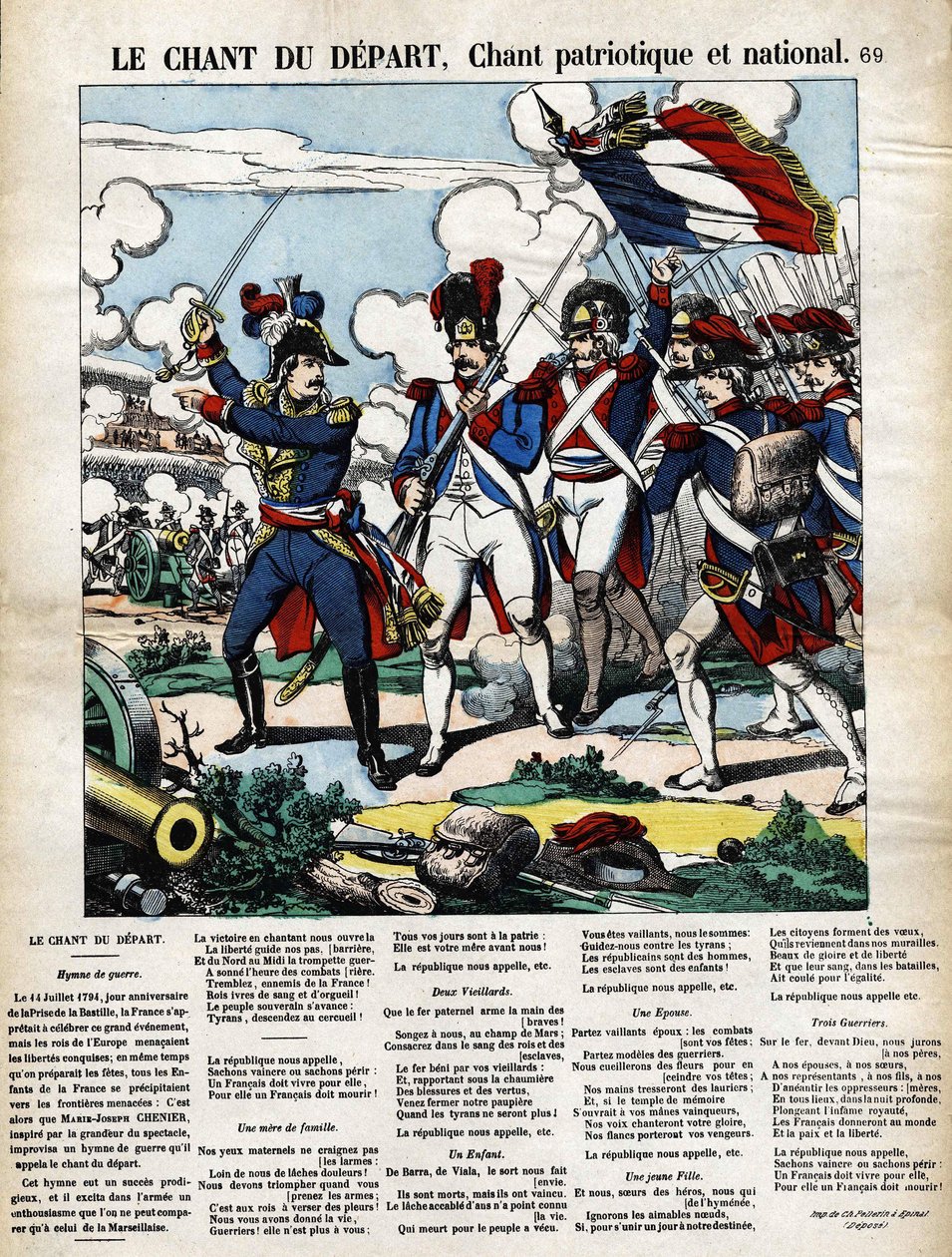 Das Lied des Aufbruchs, patriotisches und nationales Lied von French School