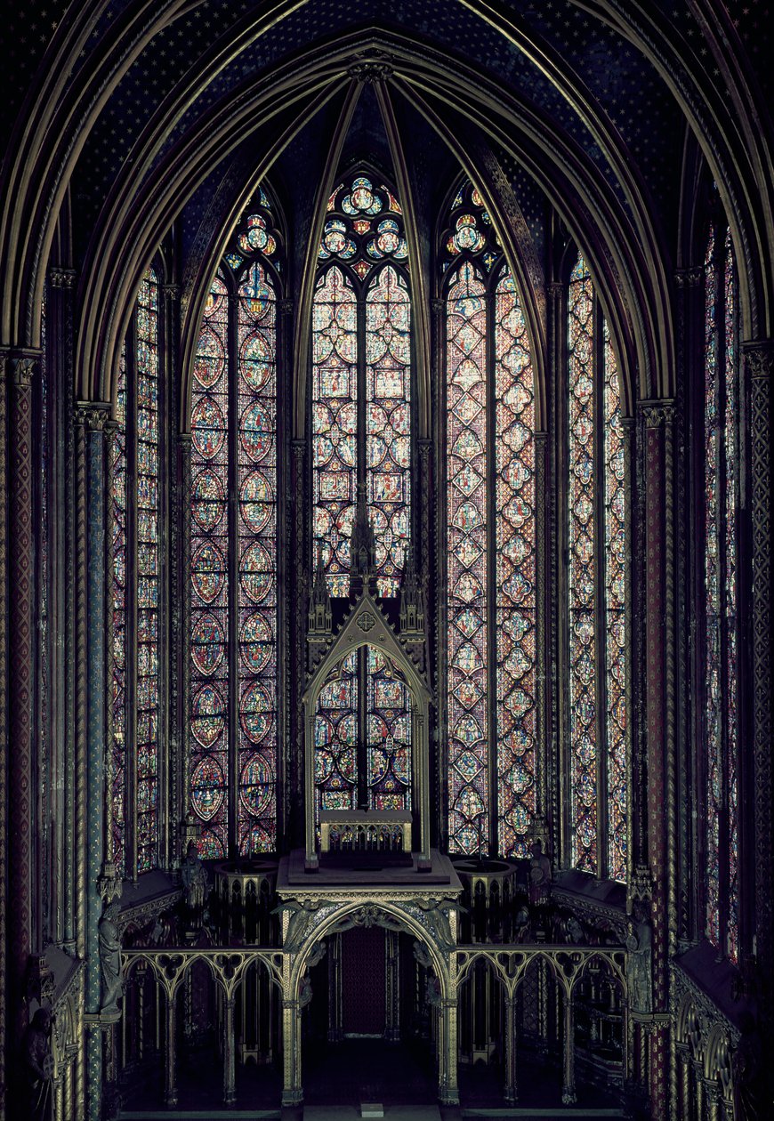 Das Buntglasfenster im Chor der Oberkapelle, 1246-48 von French School