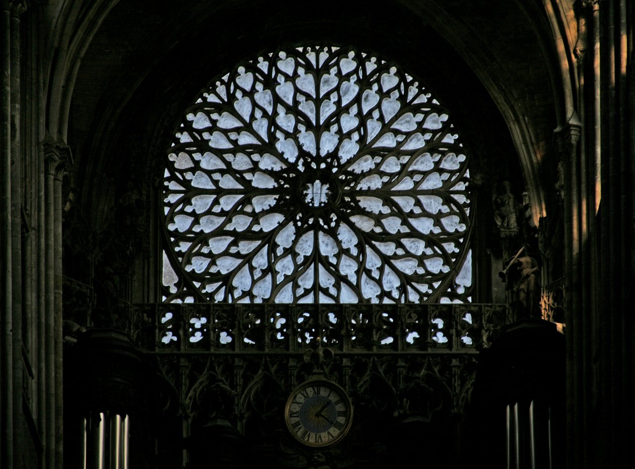 Das westliche Rosenfenster (Rosenfenster - innen) von French School