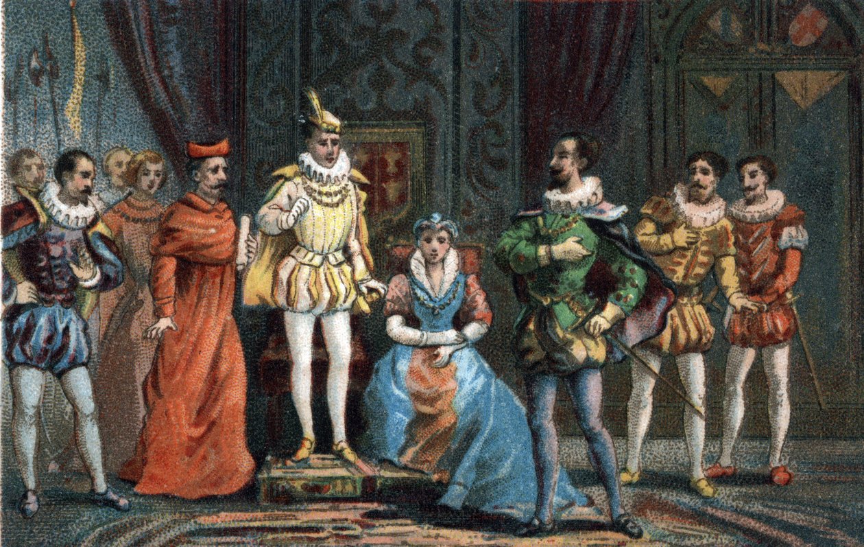 Der junge Prinz François II., der König von Frankreich wurde (1544-1560), erklärte den Abgeordneten des Parlaments, dass er den Herzog von Guise als Regenten wählte von French School