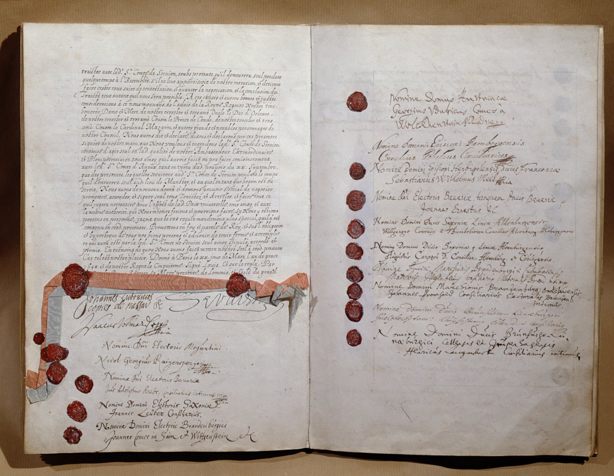 Westfälischer Friede, unterzeichnet in Münster am 24. Oktober 1648 von French School