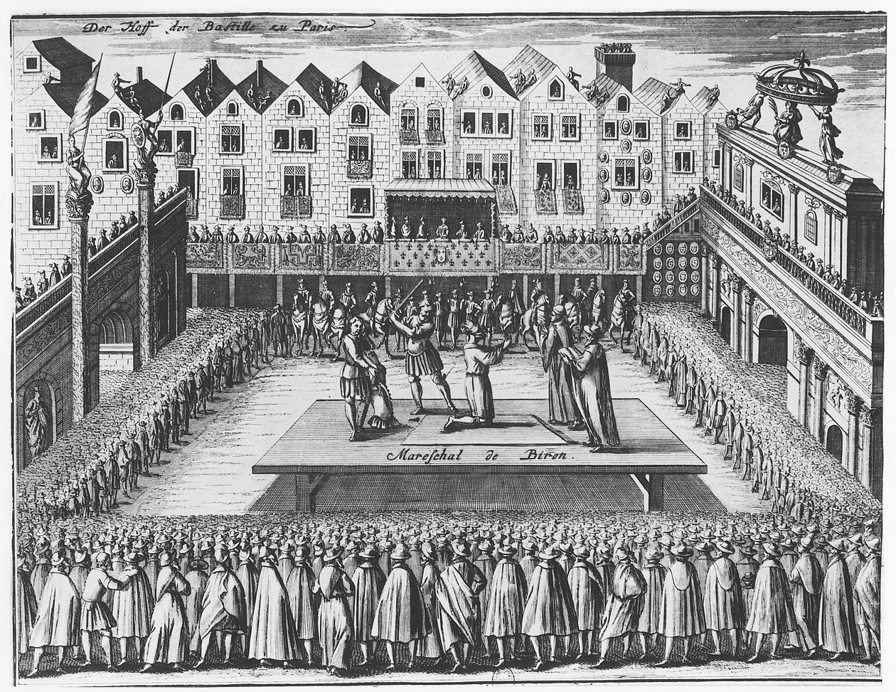 Prozess und Hinrichtung von Charles de Gontaut, Herzog von Biron von French School