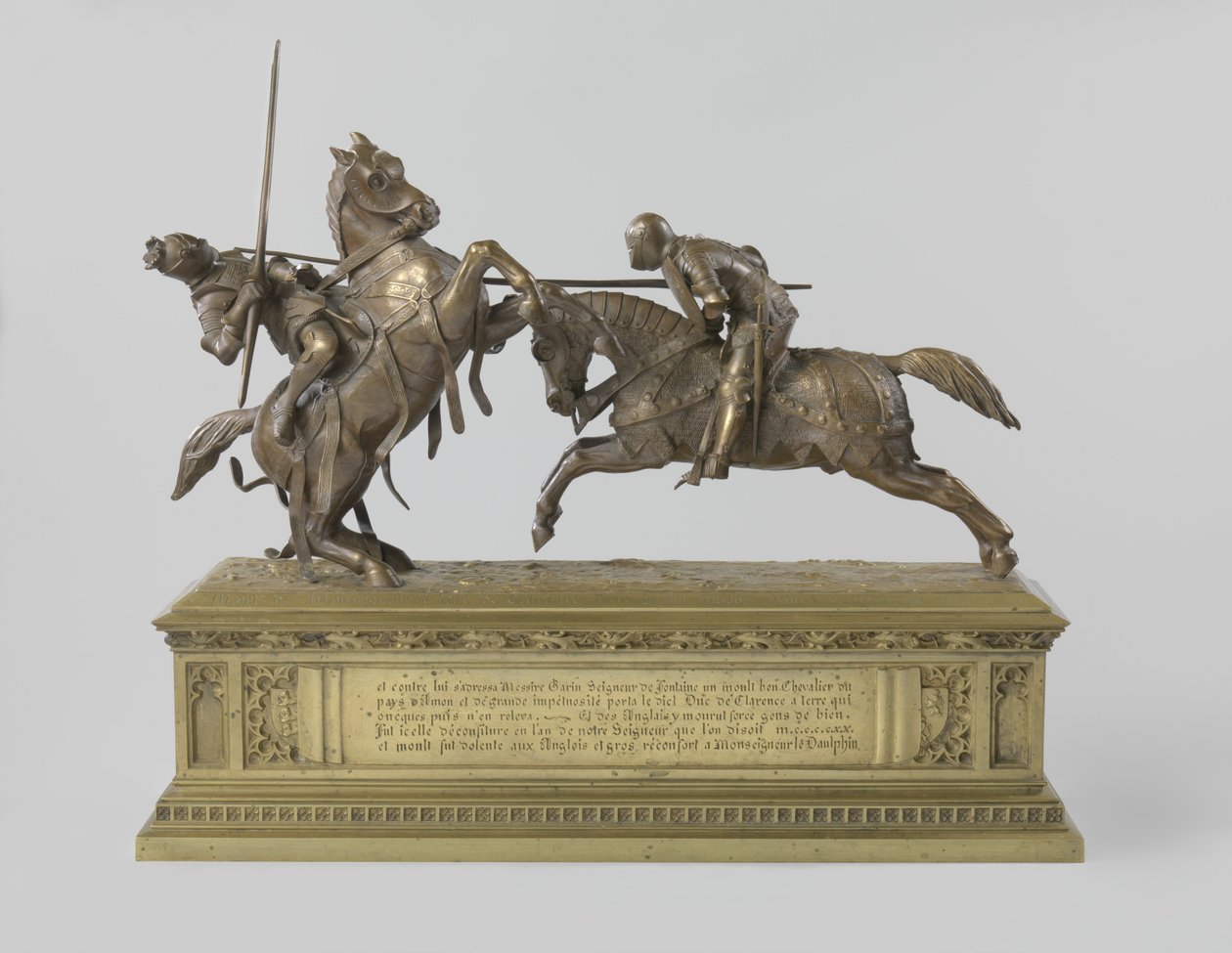 Zwei kämpfende Ritter, bekannt als „Tod von Monseigneur dem Herzog von Clarence“ von French School