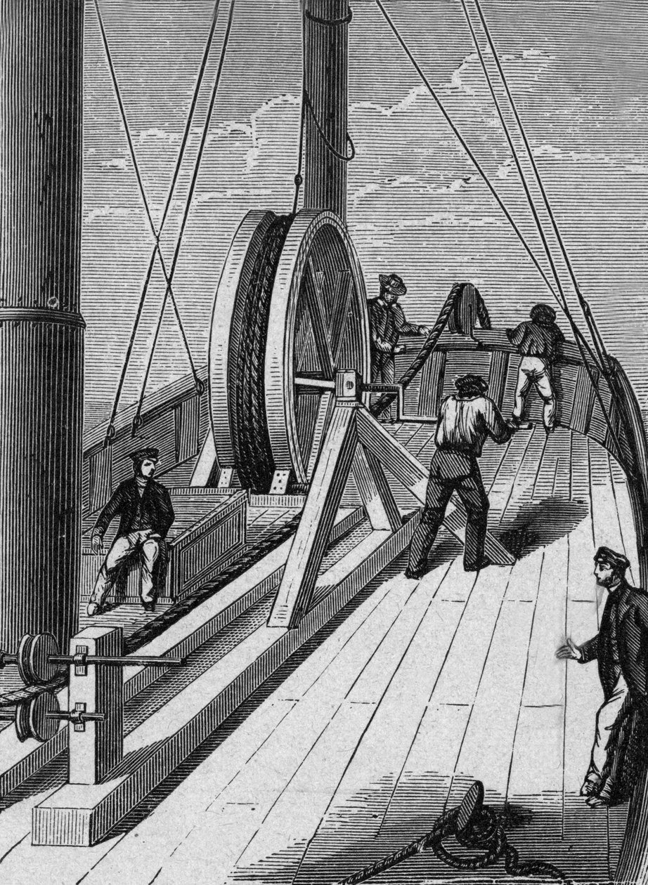 Unterwasserkabel zwischen Dover und Calais am 25. Dezember von French School