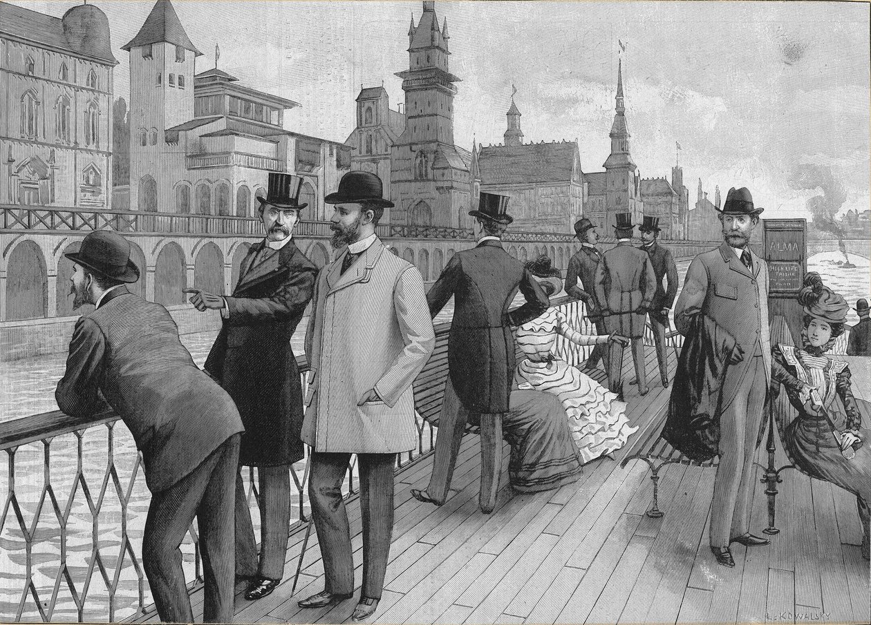 Weltausstellung 1900 in Paris: die Straße der Nationen von French School
