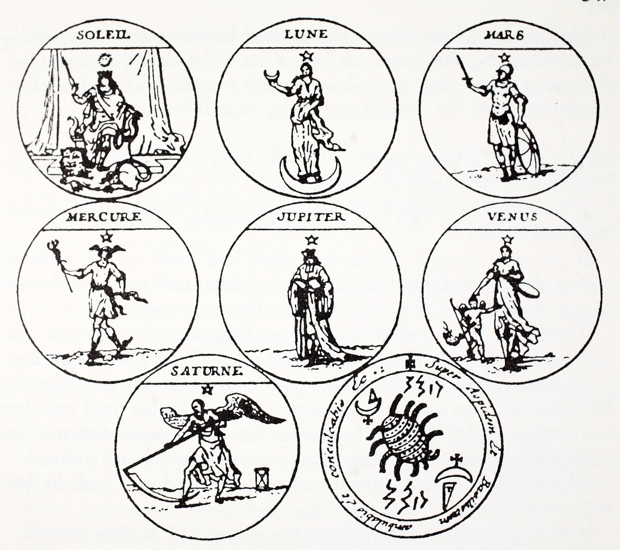 Verschiedene Arten von Talismane von French School