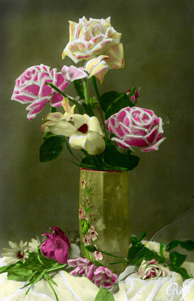 Vase mit Rosen, ca. 1898 von French School