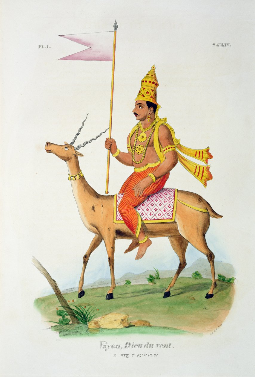 Vayu, graviert von C. de Motte (1785-1836) von French School