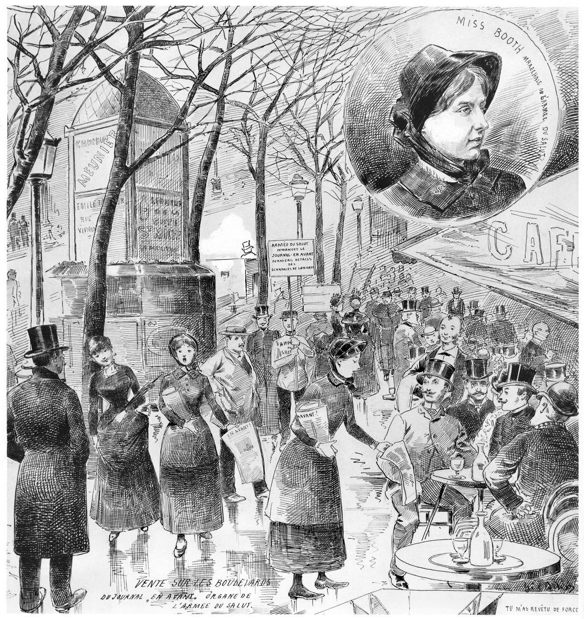 Verkauf auf den Boulevards der Zeitung En avant von French School