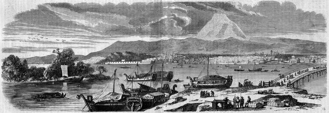 Ansicht der Stadt Jeddo (Tokio), Hauptstadt von Japan von French School