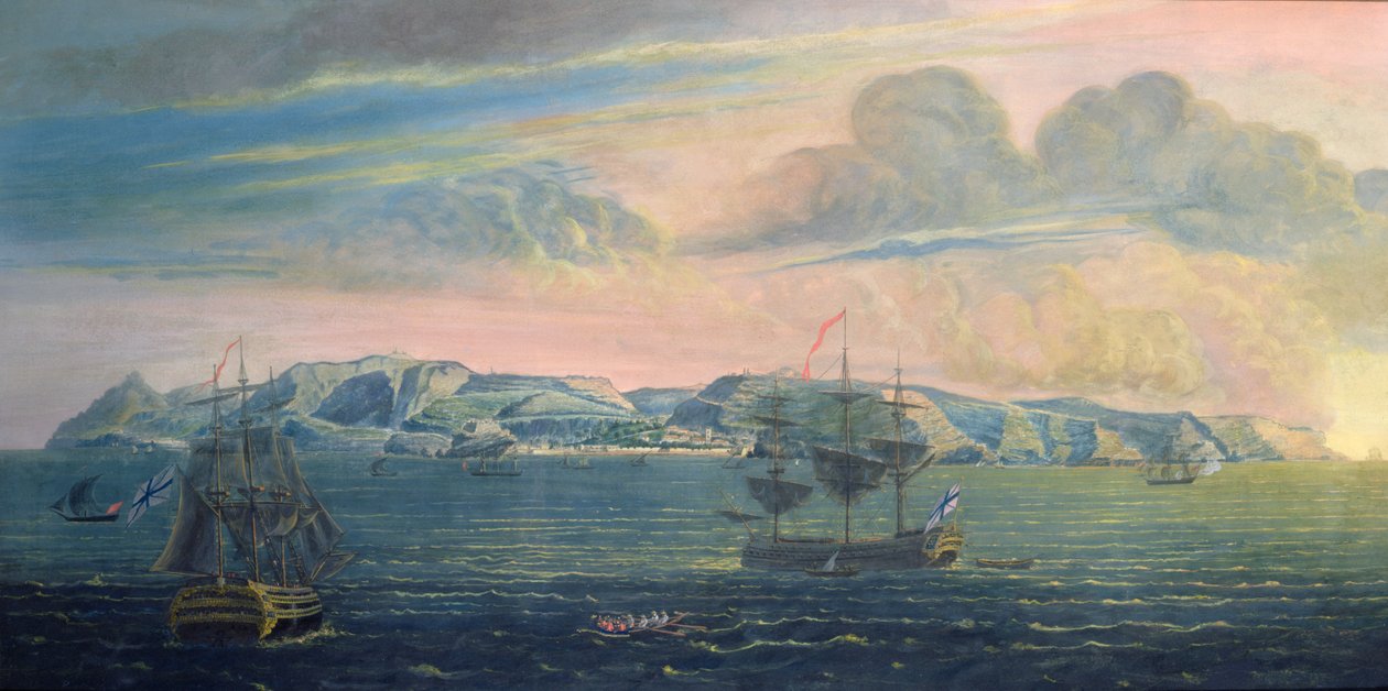 Ansicht der Insel St. Helena, ca. 1820 von French School