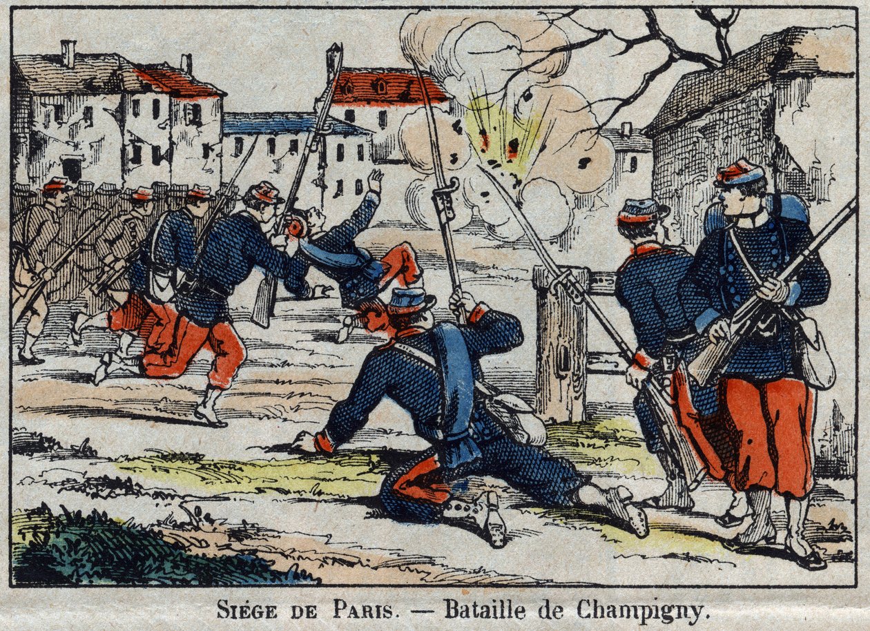 Krieg von 1870 zwischen Frankreich und Preußen: die Schlacht von Champigny oder die Schlacht von Villiers vom 30.11. bis 02.12.1870 von French School