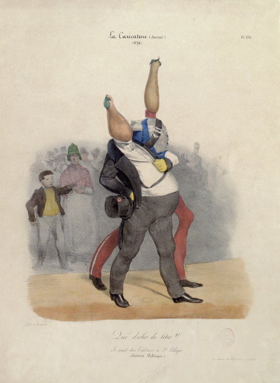 Was für lustige Köpfe!, Karikatur von Louis-Philippe d