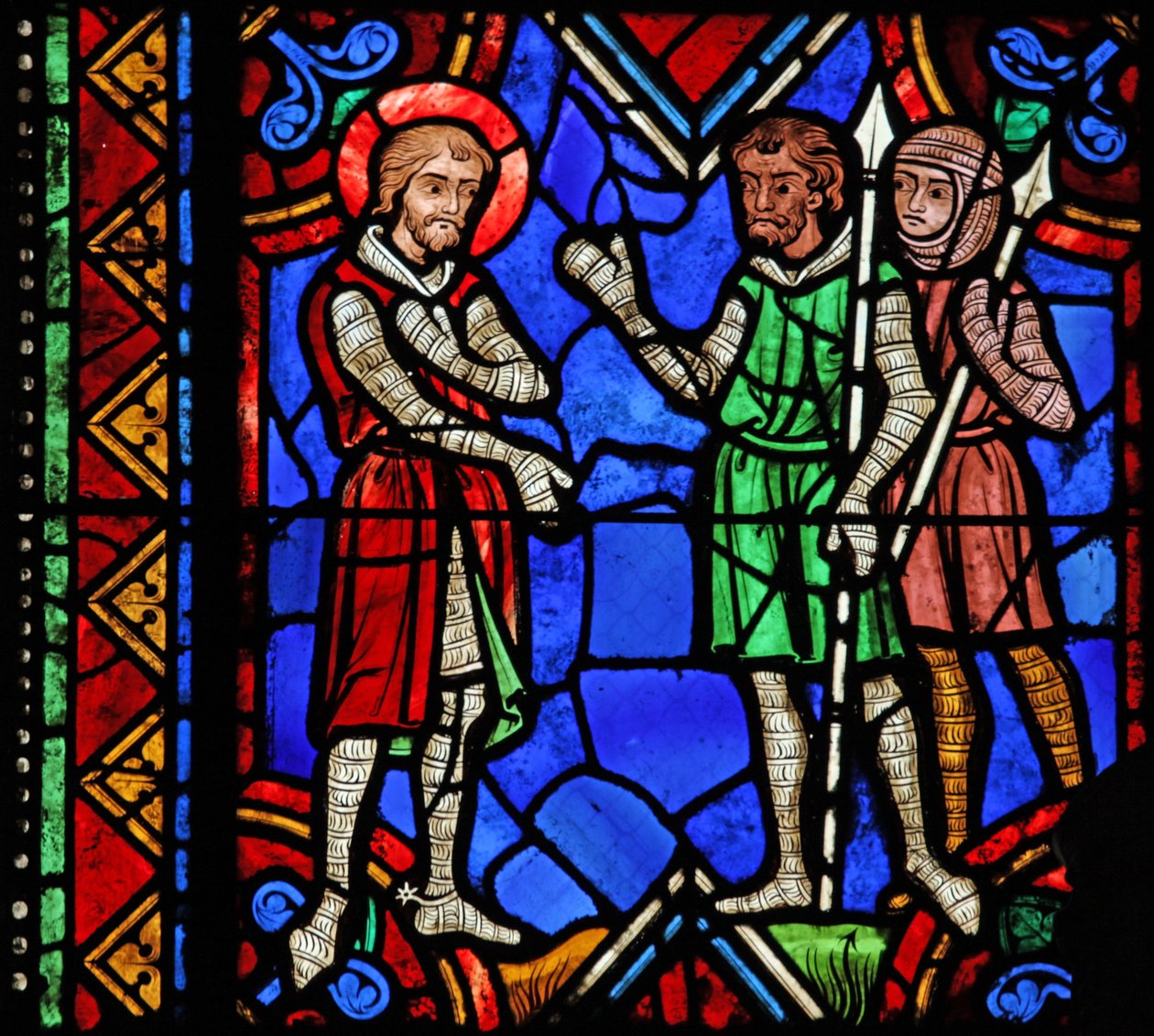 Fenster w06, Darstellung des Heiligen Julian von Brioude in der Armee von Diokletian von French School