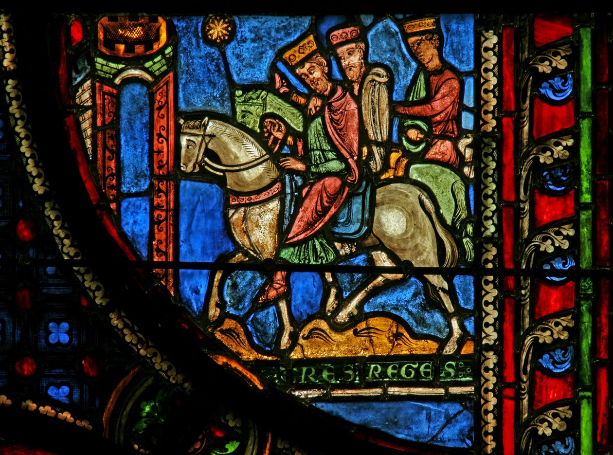 Fenster w0, die Reise der Magier von French School