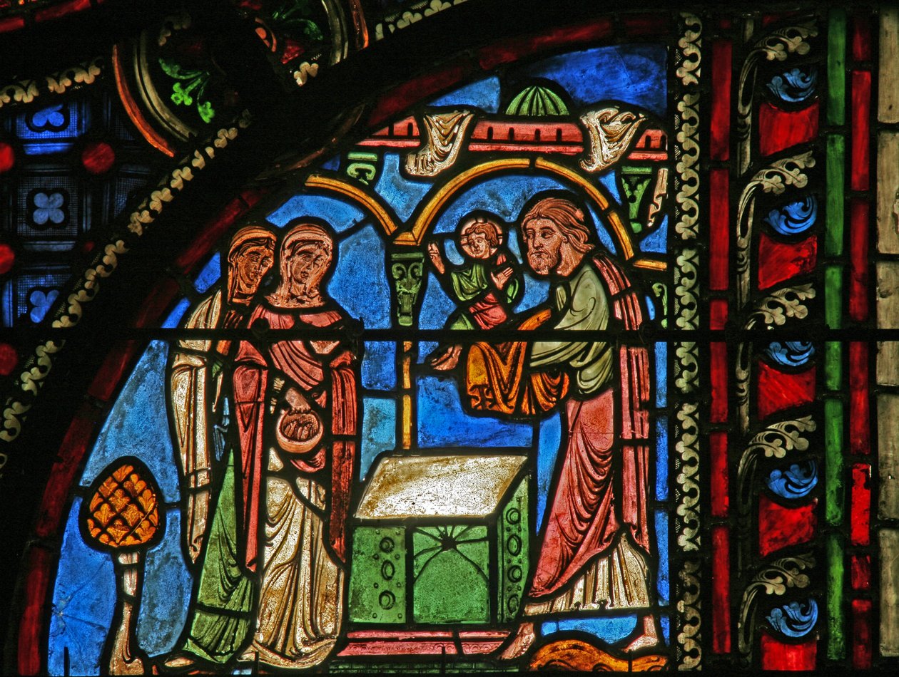 Fenster w0, Darstellung der Darstellung im Tempel von French School