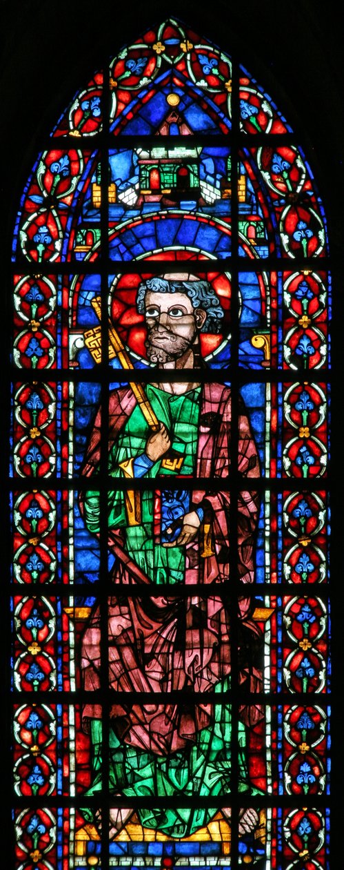 Fenster w102 mit Darstellung von St. Petrus von French School