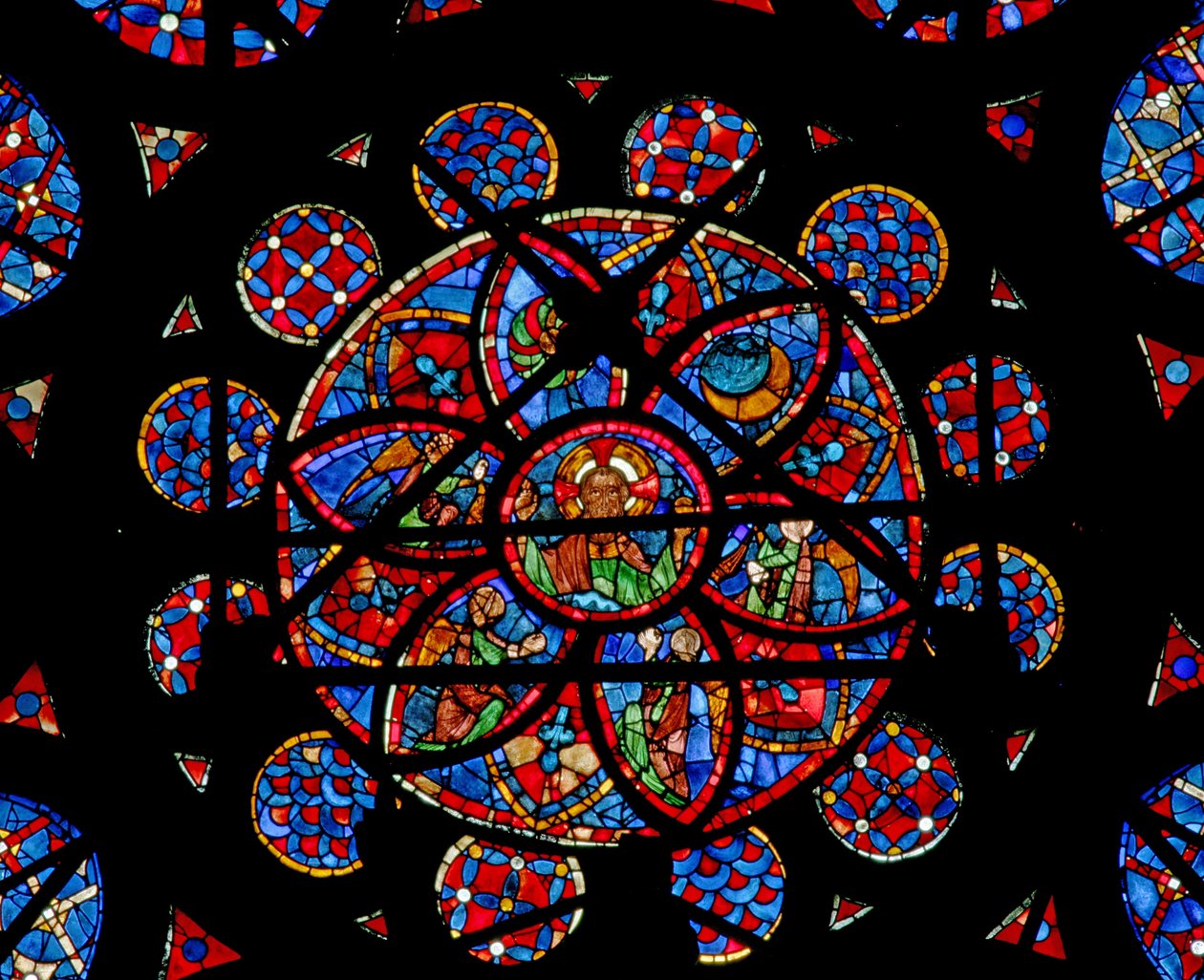Fenster w115, Gott den Schöpfer darstellend von French School