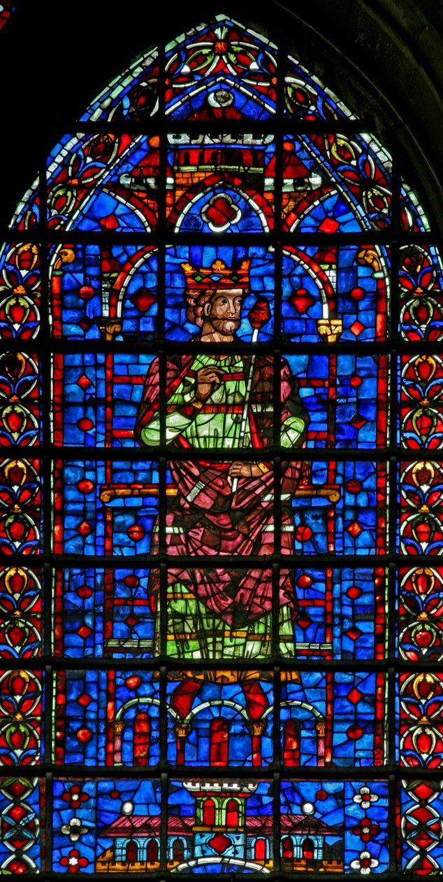 Fenster w127 (obere Figur), einen König darstellend von French School