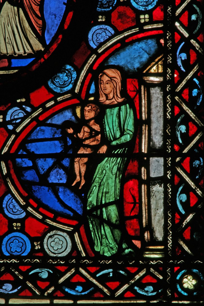 Fenster w1 mit einer Szene aus dem Leben des St. Martin von French School
