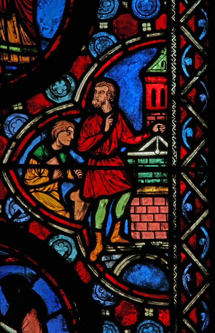 Fenster w1 mit einer Szene aus dem Leben des St. Martin von French School