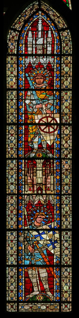 Fenster w203 mit dem heiligen Georg und dem heiligen Innocentius von French School