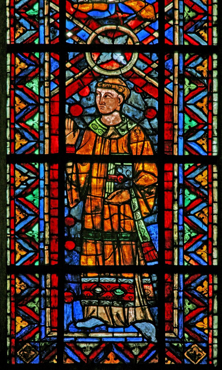 Fenster w207, einen Kleriker darstellend von French School