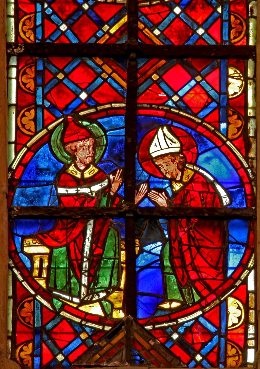 Fenster w211 zeigt St. Petrus sendet St. Denis nach Gallien von French School